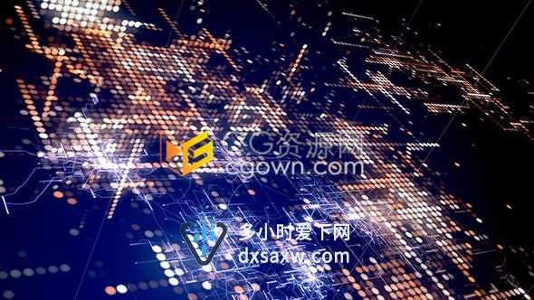 高科技数字增长激光电路纹理循环背景高清视频素材