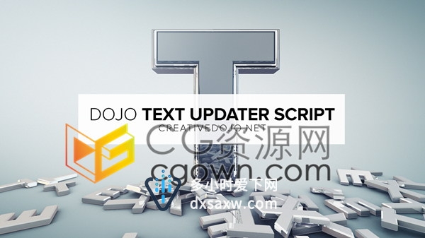 Dojo Text Updater v1.0下载AE脚本多个文字图层批量修改样式