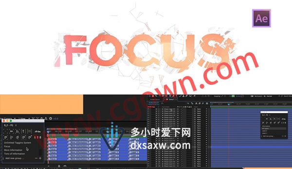 AE脚本 Focus v1.0 Win/Mac 运动图形MG动画图层关键帧显示处理脚本
