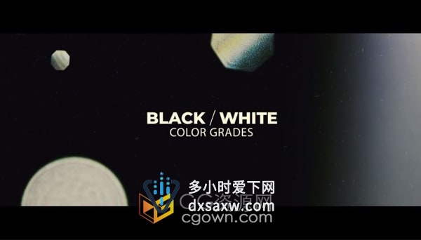 AE预设-支持高达8K分辨率20组黑白色调LUT视频校色