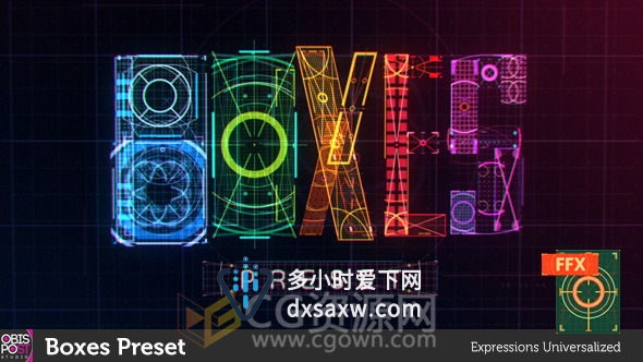 AE预设ffx文件 高科技科幻技术UI图形元素用户界面