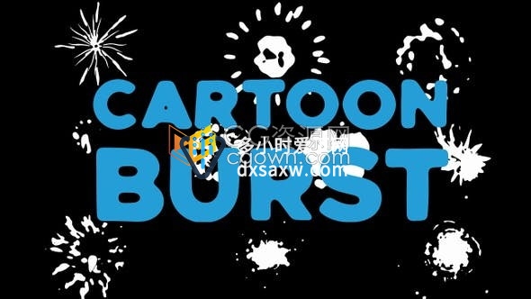 10组卡通爆炸飞溅图形动画元素4K视频素材带SFX音效