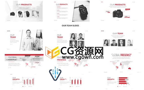 企业介绍视频宣传片制作公司团队品牌业务信息图表介绍动画-AE模板