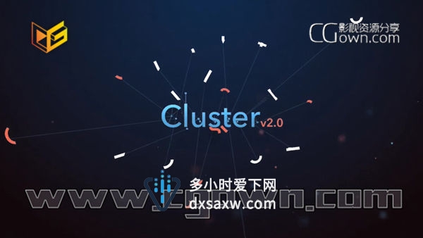 AE脚本 Cluster v2.03 对象点线连接工具 Motion Graphic动画神器