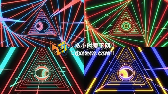 视频素材-上帝之眼舞台表演音乐派对屏幕墙VJ循环背景