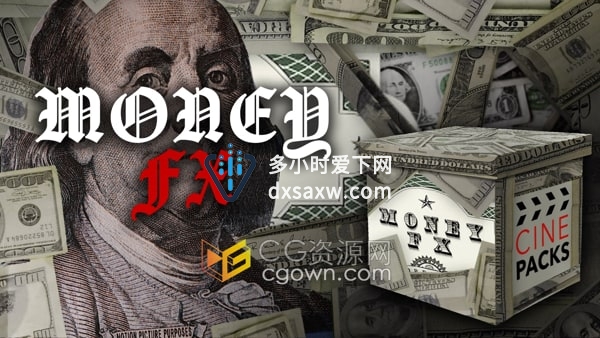 Money FX 金钱纸币叠加效果与转场视频素材4K分辨率
