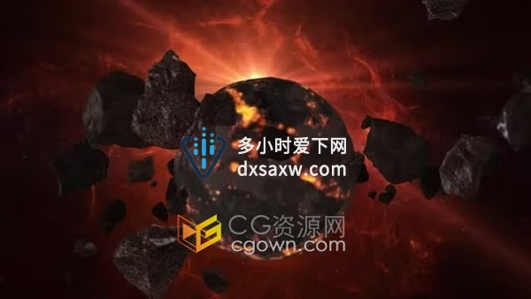 红色星球空间背景4k分辨率视频素材