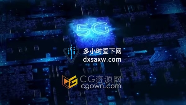 5G芯片背景全球信息互联网光线动画视频素材