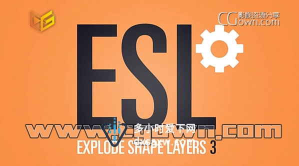 AE脚本 Explode Shape Layers 3.3.1 图形图层合并分离工具 带视频教程