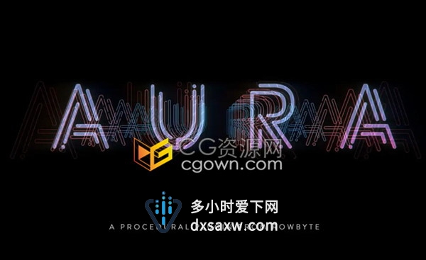 Aura v1.1.1 Win/Mac插件AE软件生成抽象三维图形循环动画工具