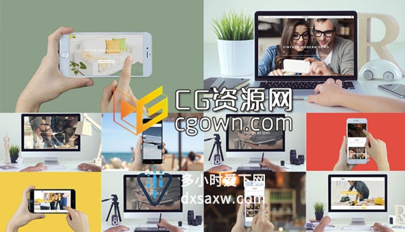 AE模板 第三季 公司企业商务实拍视频素材 笔记本平板电脑扣像合成