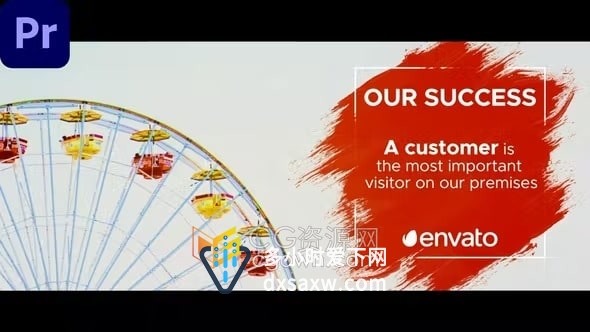PR模板-个性笔刷效果文字标题介绍展示企业产品服务宣传信息