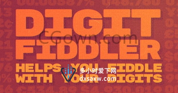 Digit Fiddler v1.3.4 AE插件时间百分比数字滚动动画效果制作