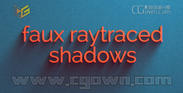 AE预设 Faux Raytraced Shadow Preset 三维光线追踪投射长阴影.ffx预设