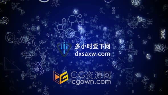 视频素材-代数方程式各种数学公式化学符号循环背景