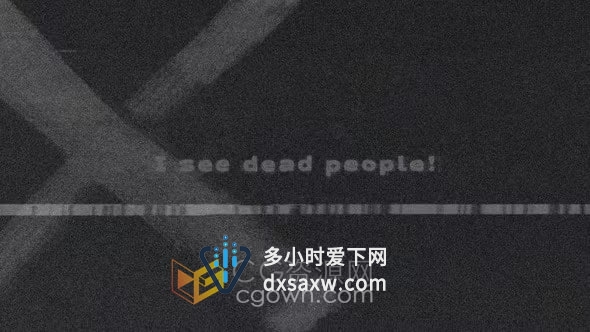 AE与PR模板-Horror Logo老式电影复古风格生化危机病毒恐怖标志动画