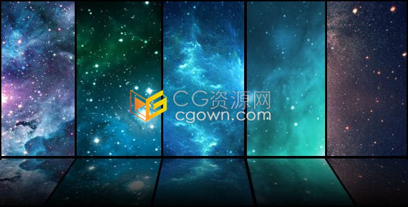 视频素材-太空星云抽象环状宇宙背景美丽舒适空间感屏保动画素材