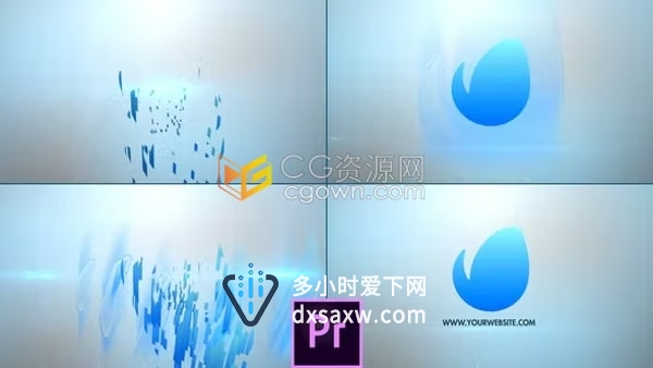 PR标志模板-镜头光晕光泽感企业宣传视频片头