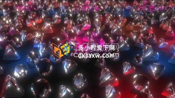 VJ素材-彩色宝石发光DJ视觉效果背景视频素材4K分辨率