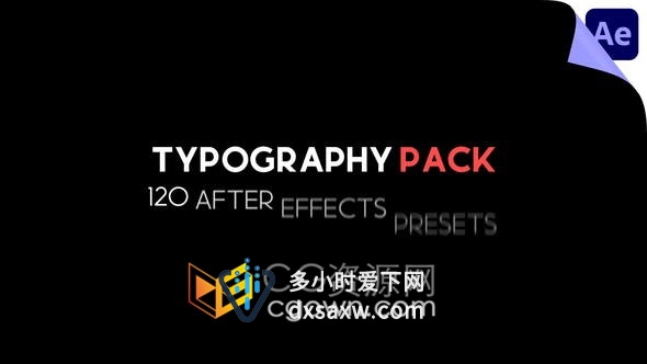 120个After Effects文本ffx预设与20个文字标题动画-AE预设与模板