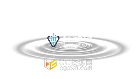 视频素材-3d灰色水波纹动画柔软纯净波浪液体表面涟漪效果背景