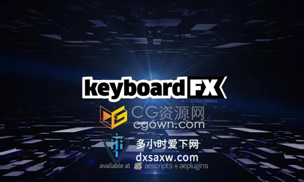 AE脚本keyboardFX v1.2.2生成键盘操作界面输入打字动画效果