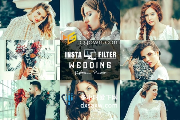 4组婚礼照片调色LR预设Lightroom Presets