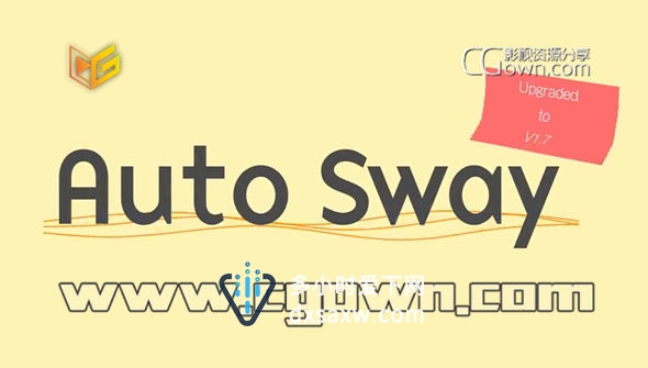 AE图层摇摆摆动摇晃动画脚本 AutoSway v1.72 (Aescripts) 带使用教程