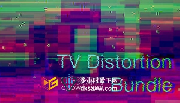 TV Distortion Bundle v2.7 AE/PR制作画面故障RGB色彩分离干扰损坏特效插件