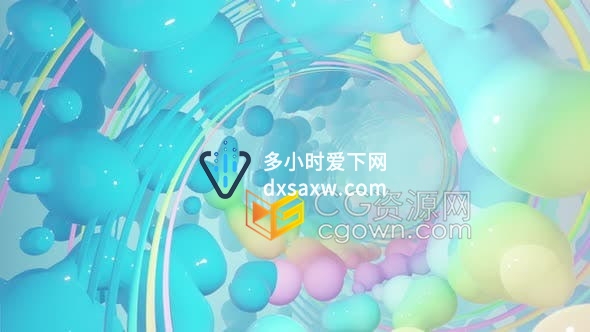 4K径向圆抽象全息几何图形多彩艺术背景视频素材