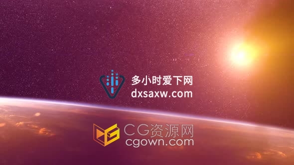 视频素材-陨石落入地球大气层时会升温小行星地球相撞动画演示