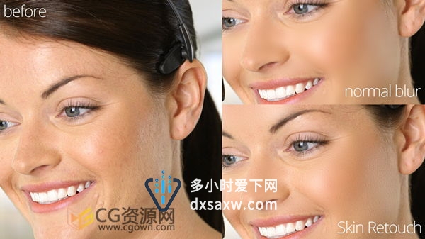 AE脚本 Skin Retouch 1.0.0 最大人物皮肤美白磨皮 带使用视频教程
