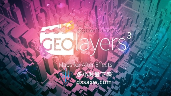 GEOlayers 3 v1.5.0 AE脚本世界地图位置路径展示动画工具