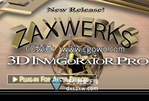 【MAC版】AE三维立体文字图像插件 Zaxwerks 3D Invigorator Pro 7.0.1 带注册文件