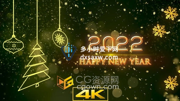视频素材-2022新年庆祝活动年终聚会节日问候祝福背景