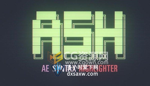 ASH Syntax Highlighter v1.0.1b AE脚本下载制作代码高亮显示特效视频
