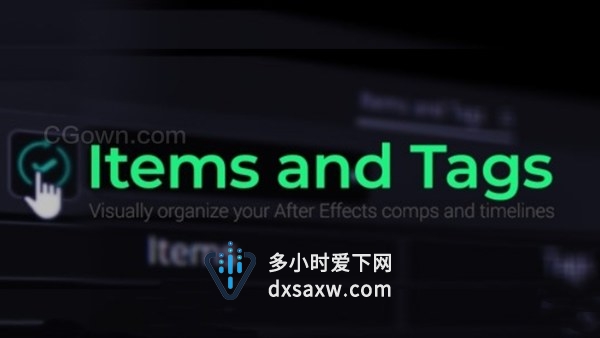Items and Tags v1.2 AE脚本直观智能过滤管理项目和标签选择
