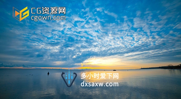 大气漂亮落日全高清视频素材 芬兰湾美景 Sunset Over The Gulf Of Finland