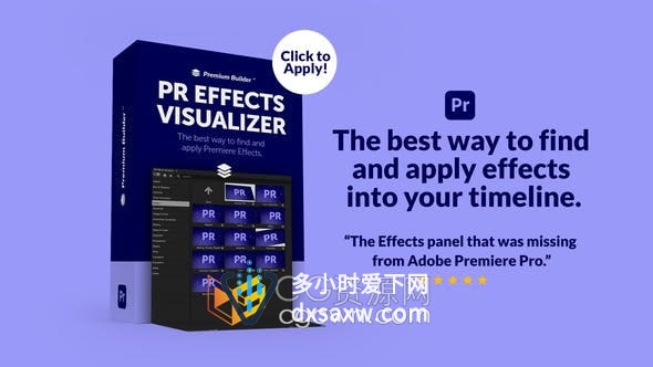 PR脚本Effects Visualizer效果可视化展示特效转场视频编辑得力助手