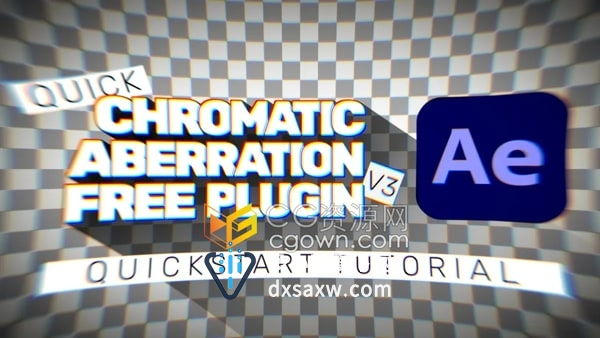 AE插件Quick Chromatic Aberration v3模拟计算机图形RGB分离色差特效
