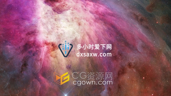 飞往猎户座星云美丽星空银河系场景动画视频素材下载