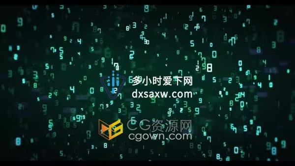二进制数字背景计算机网络空间演示视频素材下载