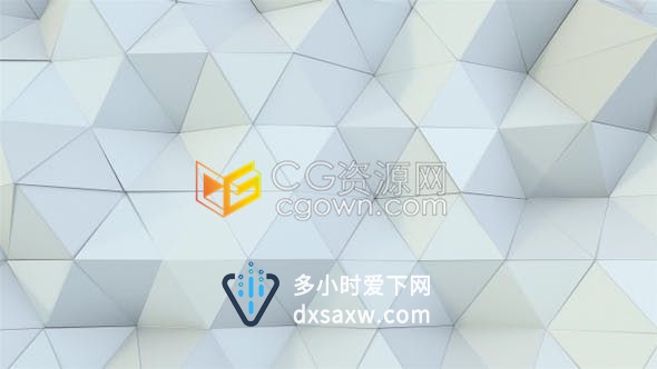 视频素材-柔和灯光带阴影优雅灰白色多边形菱形表面运动抽象背景动画