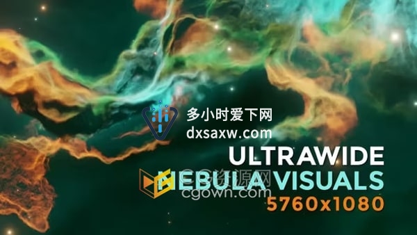 5K分辨率5760×1080宽屏视觉效果星云动态背景视频素材