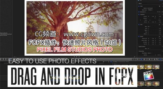 FCPX插件-50组画面快速照片风格PIXEL FILM STUDIOS PROTO