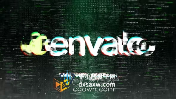 AE与PR模板资源免费下载-Glitch Logo Reveal故障标志片头