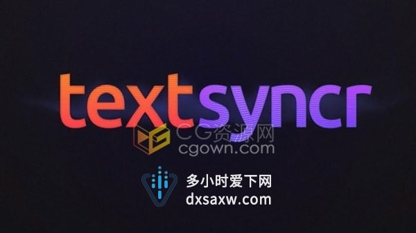 Textsyncr v1.6文字字幕自动匹配音频工具AE脚本下载