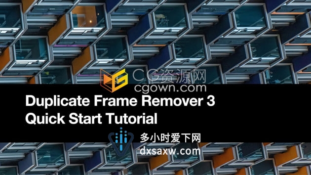 Duplicate Frame Remover v3.0 AE脚本删除素材中重复帧工具