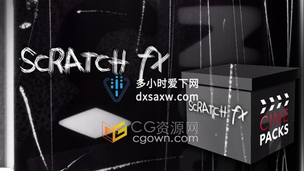 Scratch FX 制作胶片划痕闪动效果4K分辨率合成视频素材