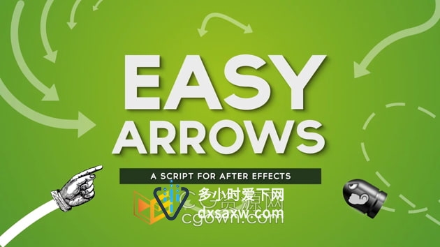 Easy Arrows v1.5.2 AE脚本生成箭头图形自动定向路径动画